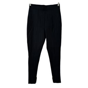 Nordstrom New Women's Slit Hem Pull On Trouser Pants Black Size Small Minimalist